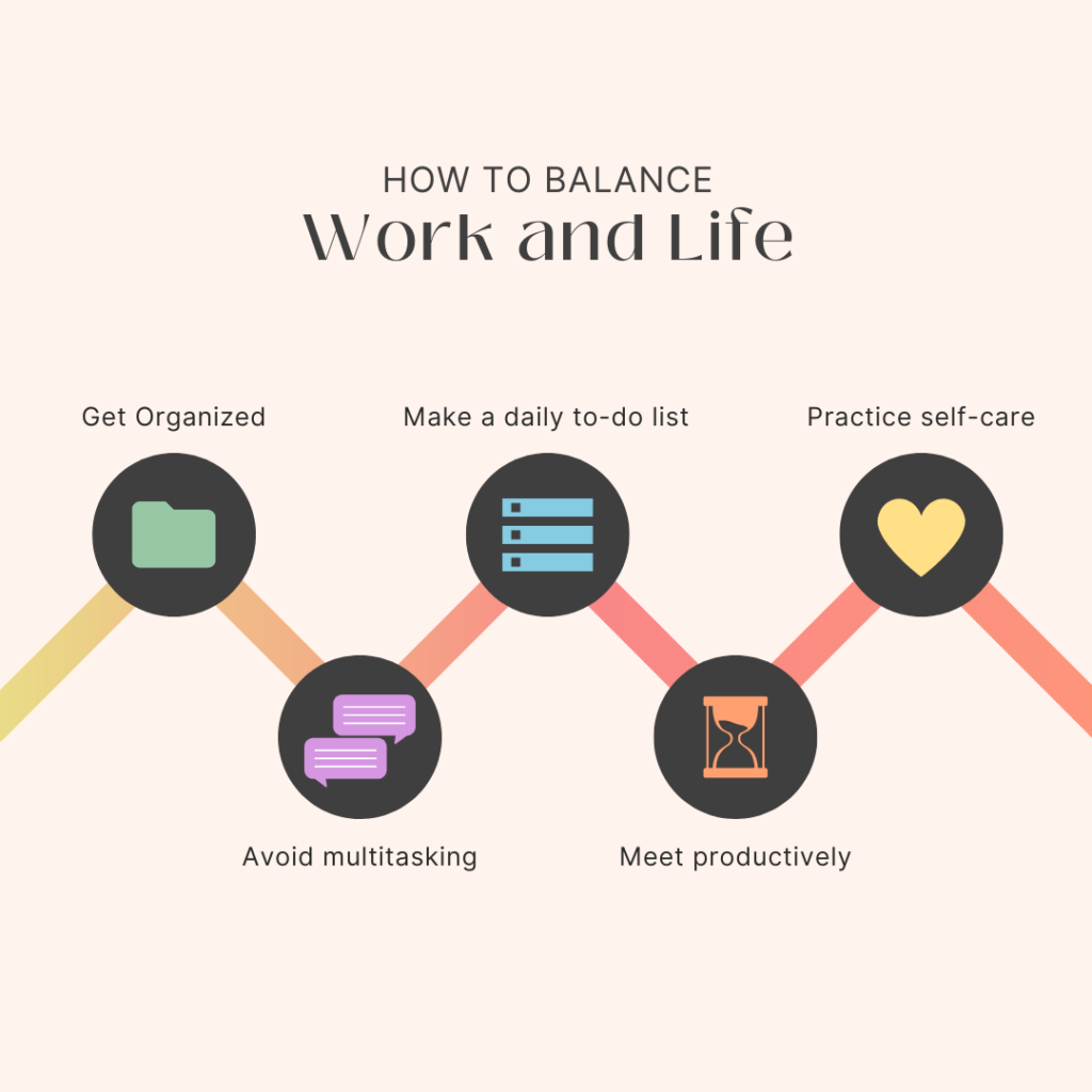 How To Balance Work And Life Infographic